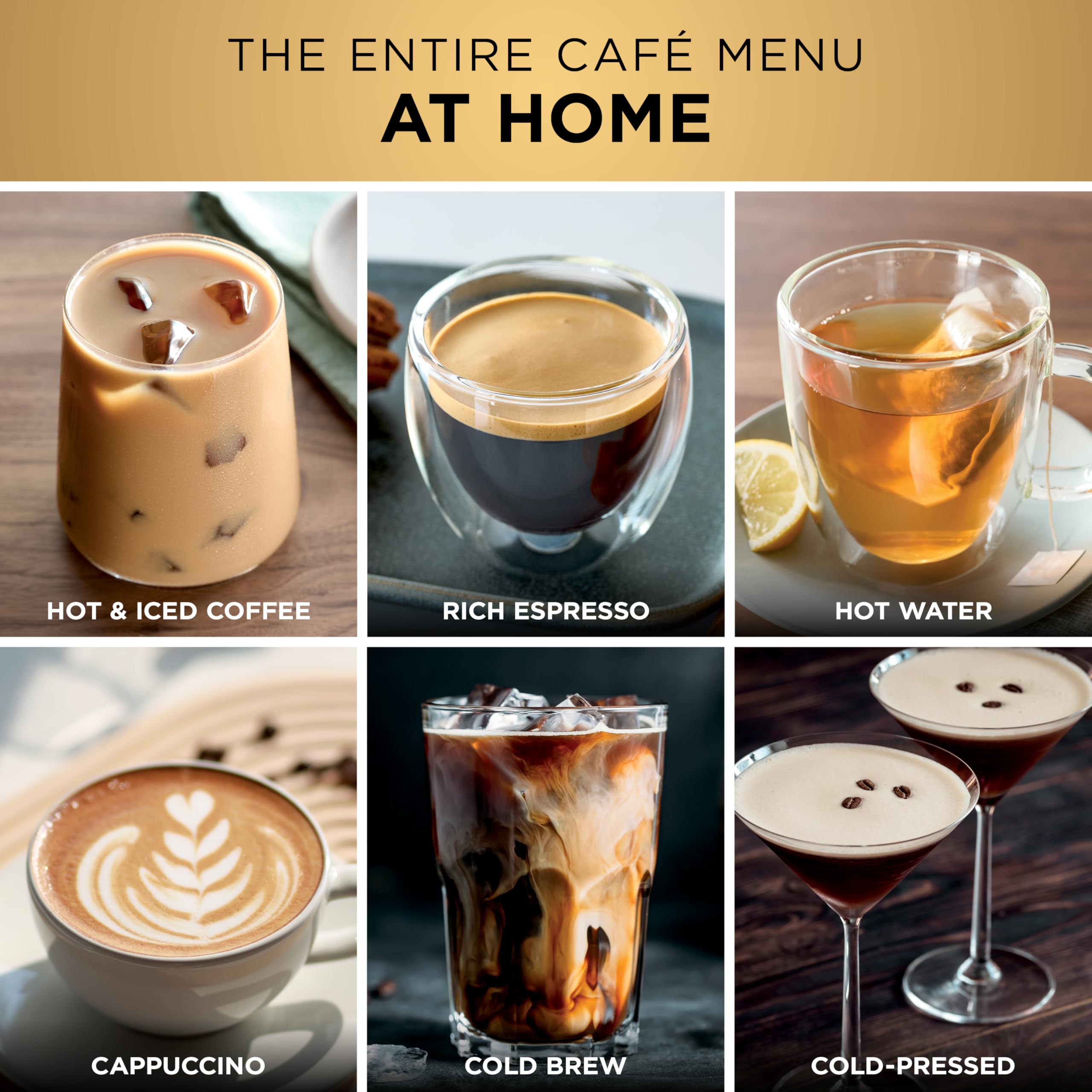 Multi-Function Coffee Machine ES701 – Espresso, Drip Coffee, Cold Brew Settings, Built-In Grinder, Integrated Tamper & Hands-Free Milk Frother