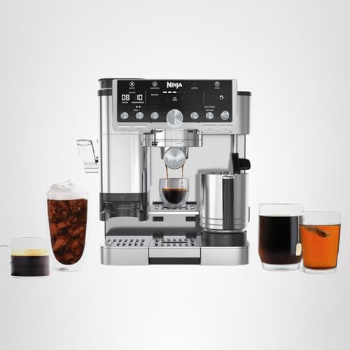 Multi-Function Coffee Machine ES701 – Espresso, Drip Coffee, Cold Brew Settings, Built-In Grinder, Integrated Tamper & Hands-Free Milk Frother