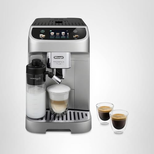 Fully Automatic Bean-to-Cup Coffee Machine with Built-In Grinder, One-Touch Coffee Recipes, Automatic Milk Steam Wand and Touchscreen Display
